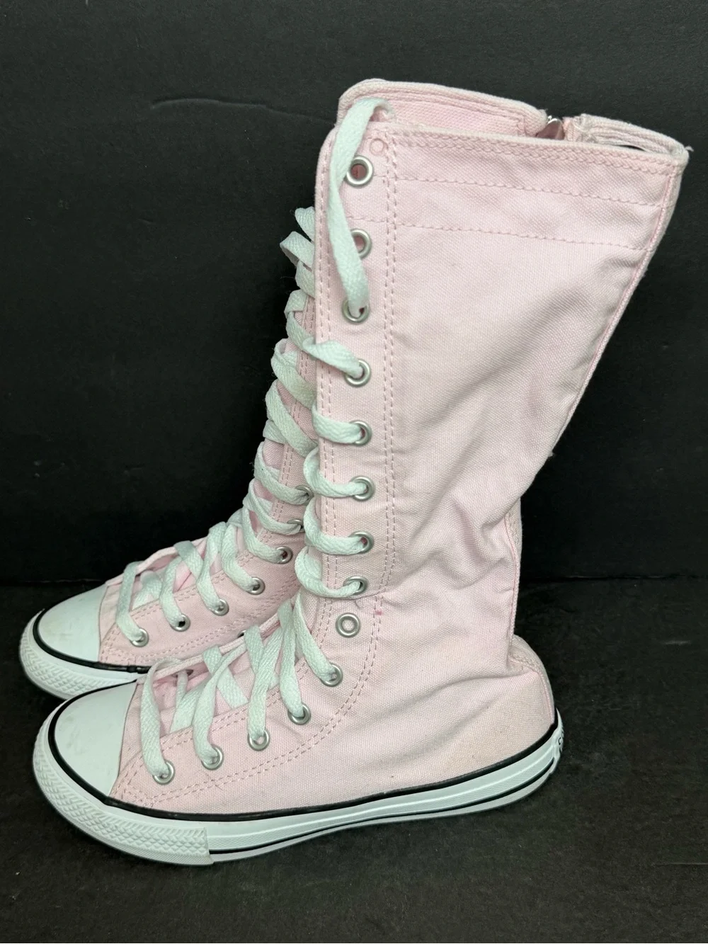Converse Chuck Taylor All Star XX Size 1 Girls Pink Sneakers Lace Up Zipper